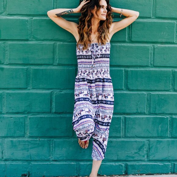 Buddha Pants Pants - Buddha Pants Unisex Drawstring Elastic Boho Hippie Key West Convertible Romper